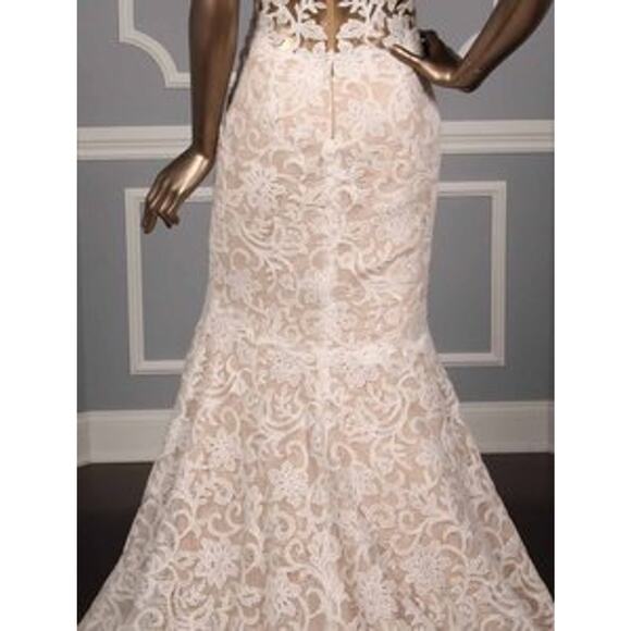 ISABELLE ARMSTRONG Glenn X Wedding Dress Lace Trumpet Sexy Formal Bridal Gown 10 - Picture 9 of 12